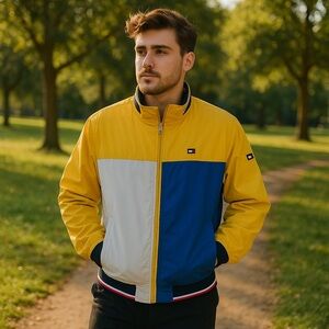 Tommy Hilfiger 90s Revival Gorpcore Colorblock Windbreaker Jacket